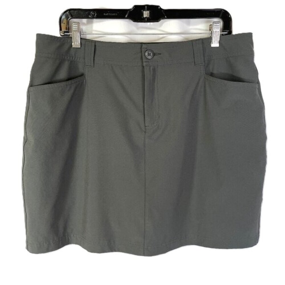 Eddie Bauer Adventurer Skort Skirt Gray Mini Activewear Stretch Size 12